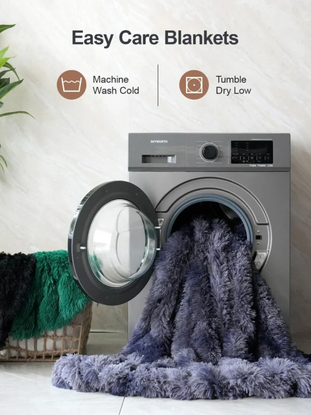 Cozy Faux Fur Throw Blanket 50x60